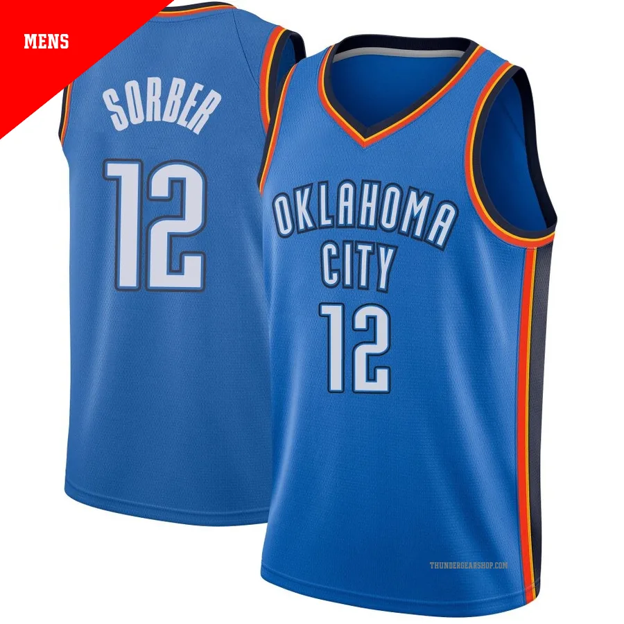 Thomas Sorber ＃12 Oklahoma City Thunder Swingman Blue Men's Jersey - Icon Edition