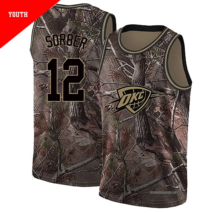 Thomas Sorber ＃12 Oklahoma City Thunder Swingman Camo Youth Realtree Collection Jersey