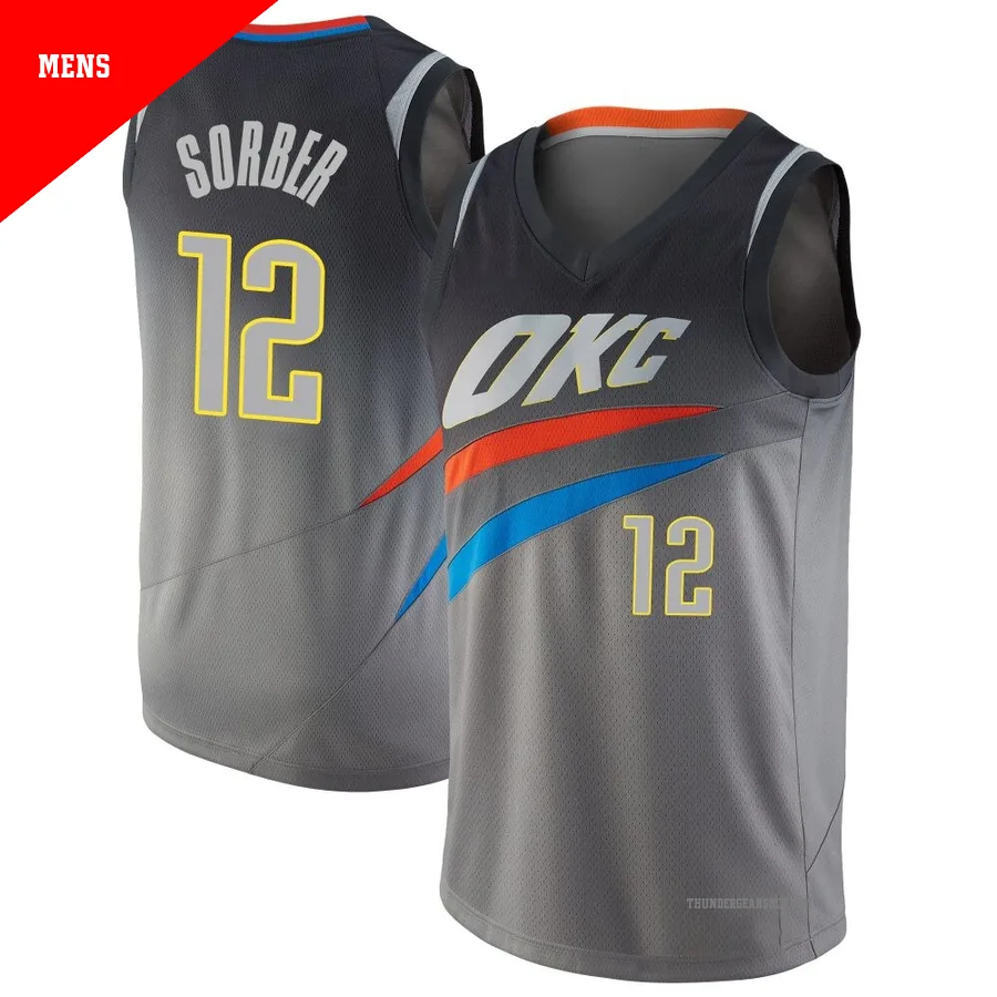 Thomas Sorber ＃12 Oklahoma City Thunder Swingman Gray Men's Jersey - City Edition