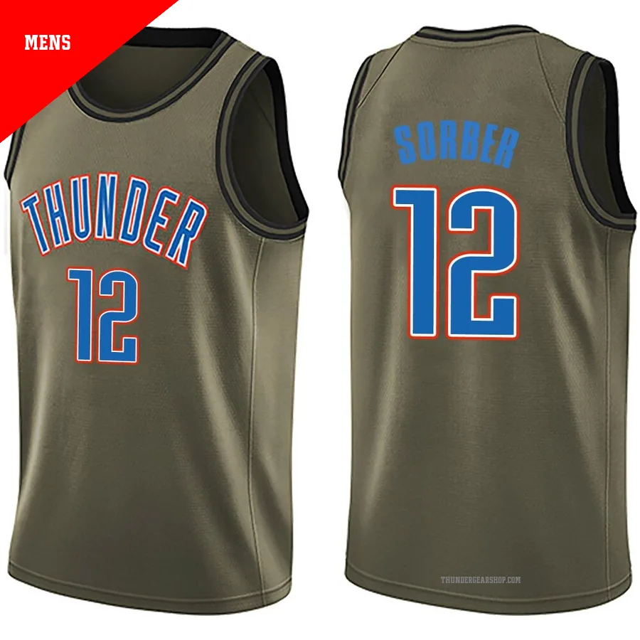Thomas Sorber ＃12 Oklahoma City Thunder Swingman Green Men's Salute to Service Jersey