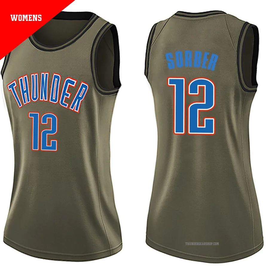 Thomas Sorber ＃12 Oklahoma City Thunder Swingman Green Women's Salute to Service Jersey