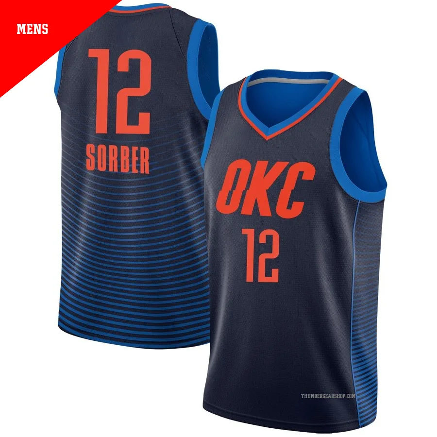 Thomas Sorber ＃12 Oklahoma City Thunder Swingman Navy Men's Jersey - Statement Edition