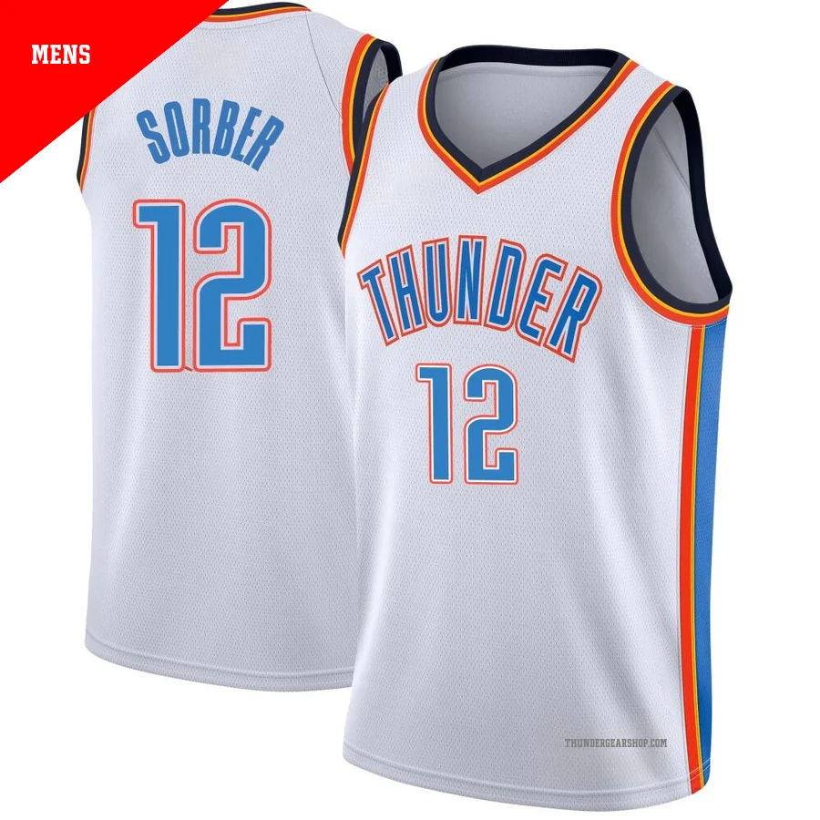 Thomas Sorber ＃12 Oklahoma City Thunder Swingman White Men's Jersey - Association Edition