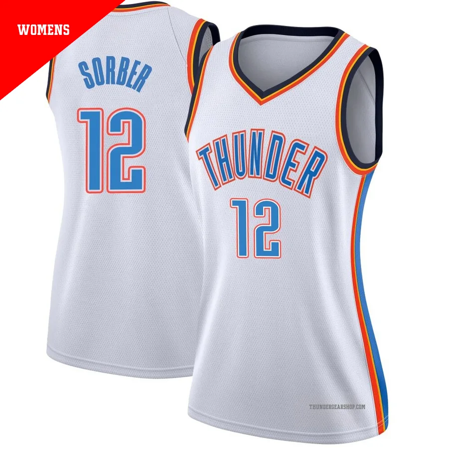 Thomas Sorber ＃12 Oklahoma City Thunder Swingman White Women's Jersey - Association Edition
